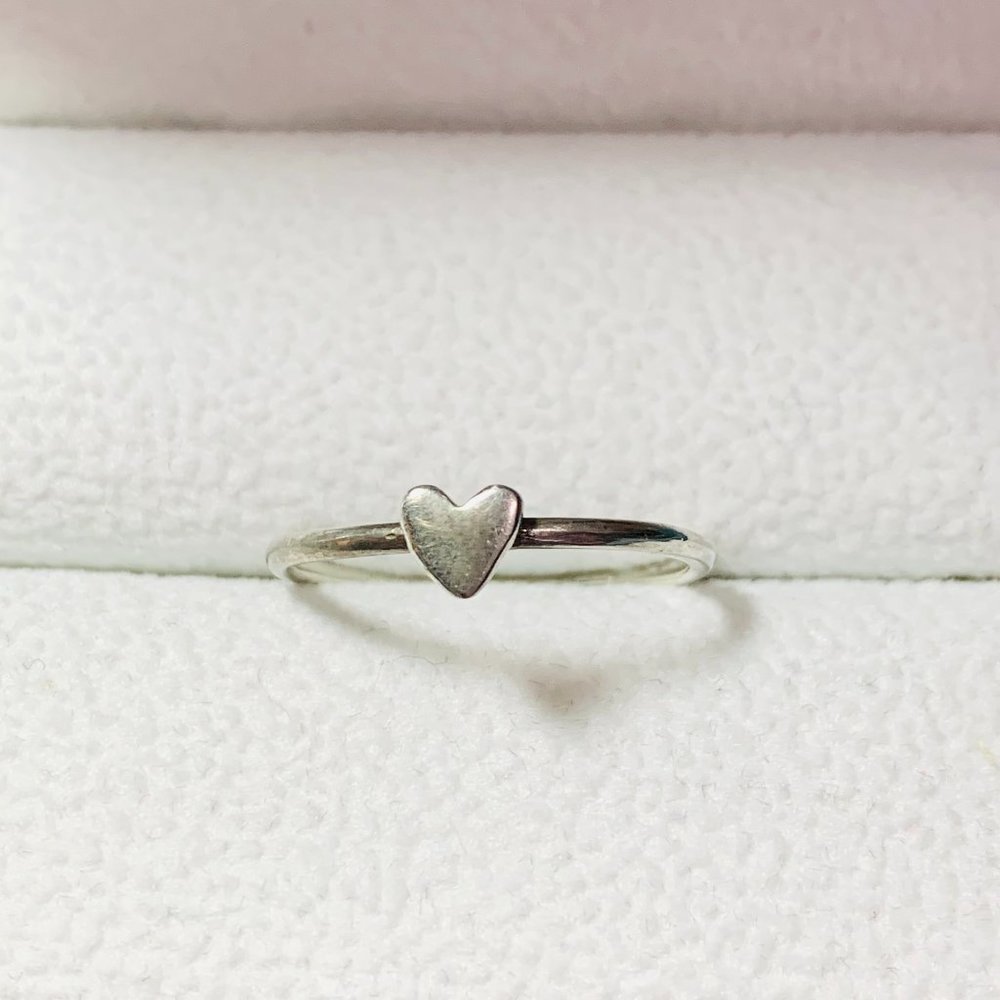Dainty 925 Sterling Silver Heart Promise Ring